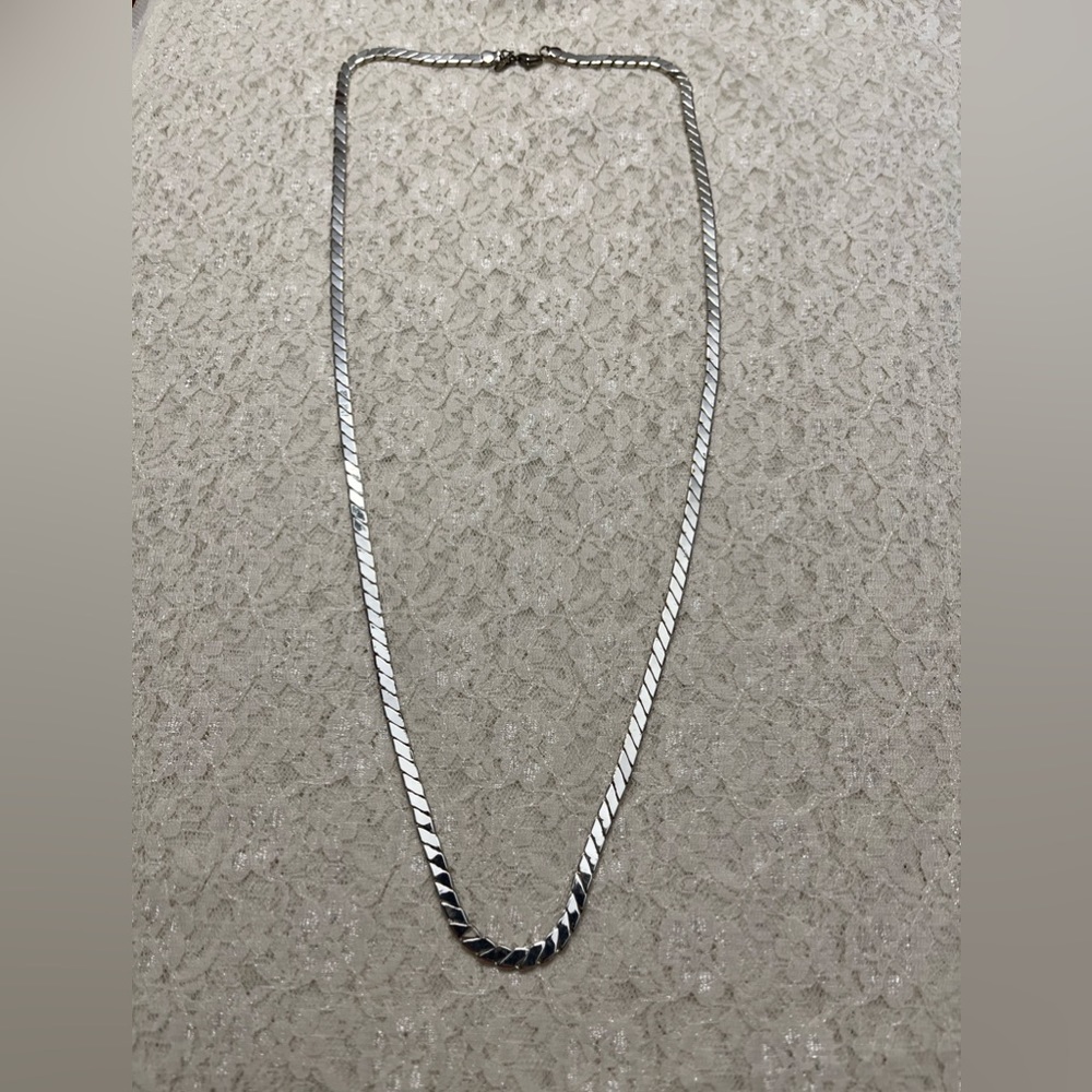 Napier/vintage silver link necklace, 30”, gently worn *